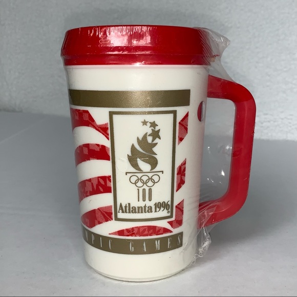 Sealed Authentic Collectible 1996 Atlanta Olympics 100 years of games travel mug - Picture 6 of 6